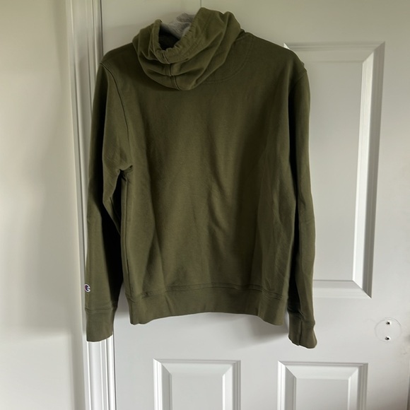 Champion Sweatshirt Hoodie Men Small Athleticwear Graphic Embroidered Logo Green - Picture 5 of 7